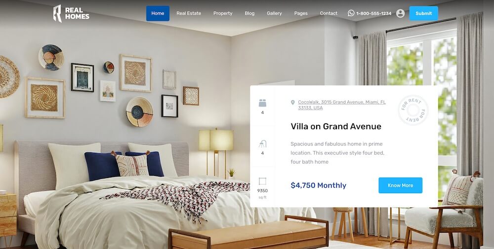Classement des meilleurs thèmes WordPress pour les sites immobiliers, 5, RealHomes